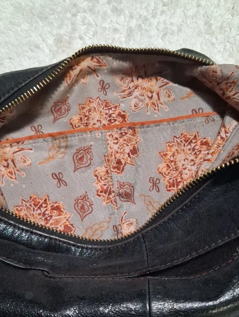 HOBO Black Leather Hobo with Braided Strap